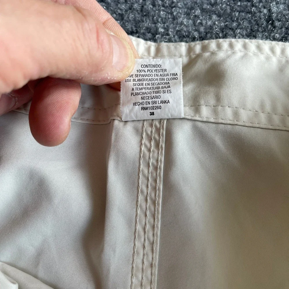 Counter‎ Culture Mens Board Shorts Size 38 Off White Green Graphic Swim Trunks